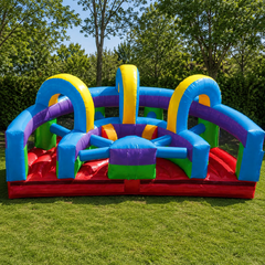 Retro Rainbow U-Turn Obstacle Course 
