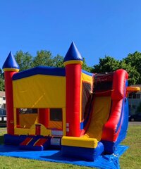 Fun House w/ Slide and Hoop inside and outside