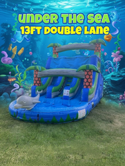 UNDER THE SEA - 13FT DOUBLE LANE WATERSLIDE