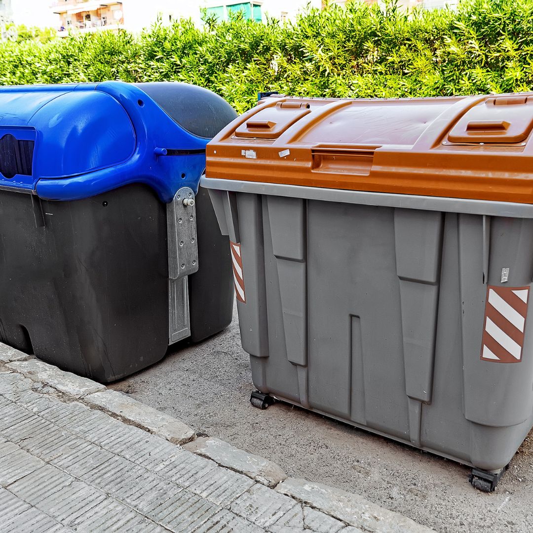Two small dumpsters