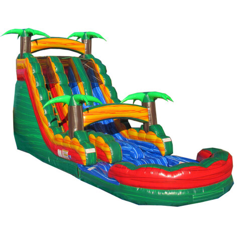 18 ft. Moon River Dual Lane Waterslide with pool, 18 ft waterslide ...