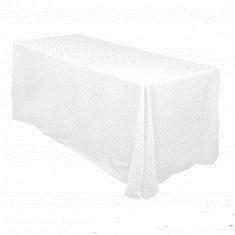 6ft Rectangular Table Linen- Floor Length - White