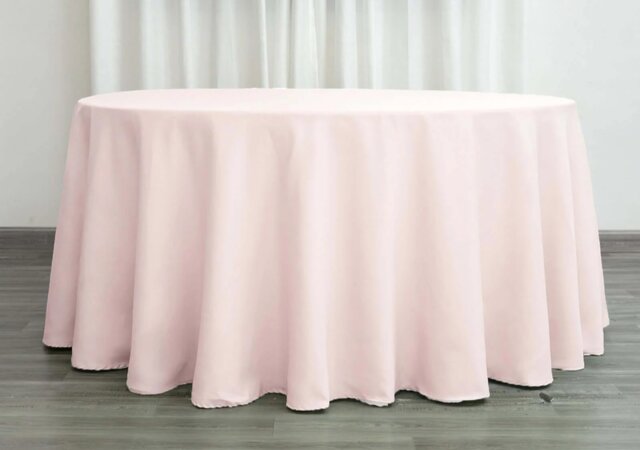 120 in Round Table Linen:  light pink