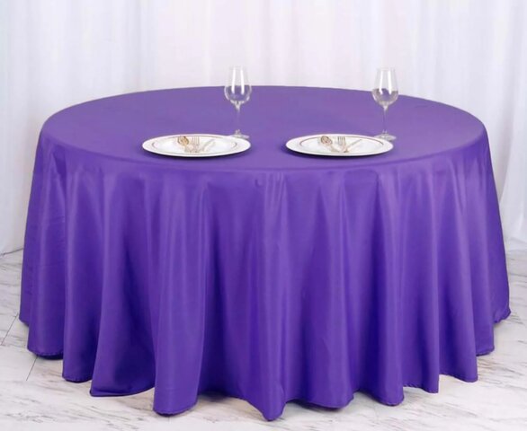 120 in Round Table Linen:  Purple