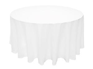 Table Linen - Round White 120 inches