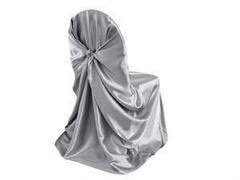 Chair Cover - Silver Satin