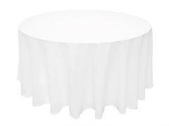 Table Linen - Round White 120 inches