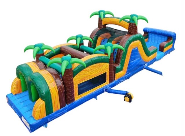 45' Palm Tree Obstacle course water slide