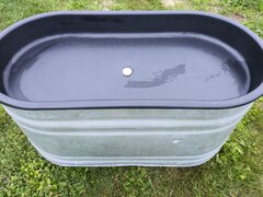 Chilling table/ Beverage Tub with Cart Wheels & Drain