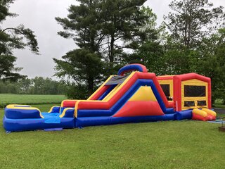 48' bounce house slide combo