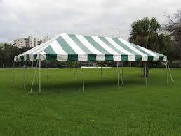 20X40 Green & White Pole Tent