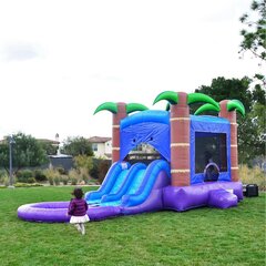 Purple Dual Lane Combo Bounce House w/Pool Reg $449 Sale $349