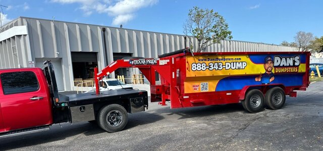 17 Yard Gooseneck Dumpster Trailer