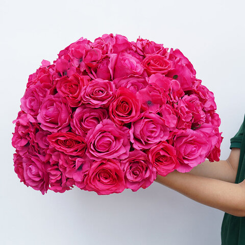 Pink Flower Ball Centerpieces - Jumbo