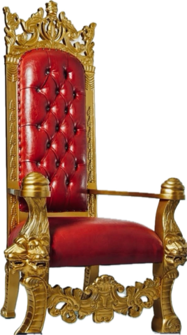  Red & Gold King David Throne 