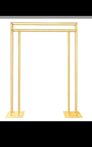 Promo $100 - Shiny Gold Square Backdrop Stand Frame