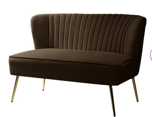 Small Velvet Gray Love seat