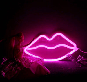LED Sign- Pink Lips