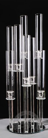 36″ Glass Candelabra Centerpieces - 8arm