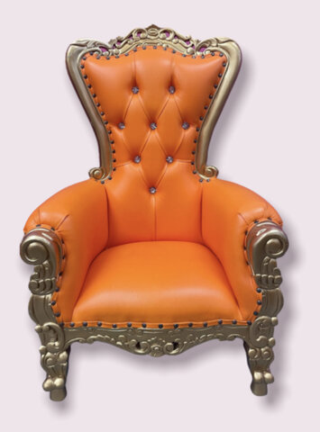 Baby Throne- Orange and Gold