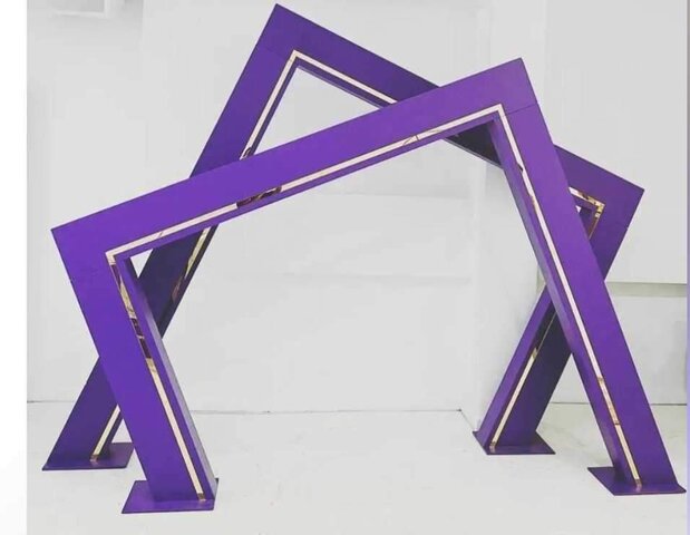 PURPLE ASYMETRICAL DOUBLE ARCH