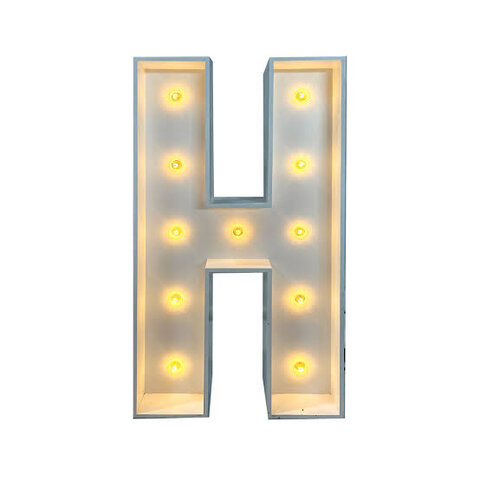 4ft Gold Marquee Letter H - ATL