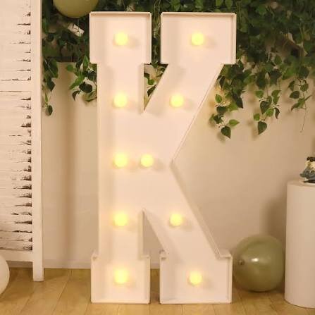 4ft Gold Marquee Letter K - ATL
