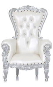 Baby Throne- White and Silver