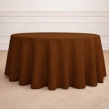  BROWN Round Tablecloths 120 inch