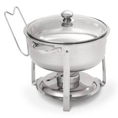 ROUND CHAFING DISH SILVER 4 1/2QT- (1)