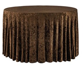  BROWN Velvet Round Tablecloths 120 inch