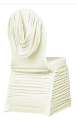 IVORY SWAG BACK SPANDEX BANQUET CHAIR COVERS