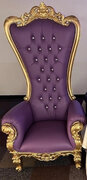 Throne Chair- Purple and Gold