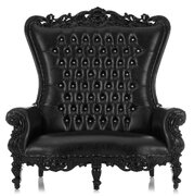 Loveseat Throne Chair- Black
