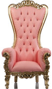 Throne Chair- Pink and Gold