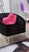 Single Velvet Black Chair