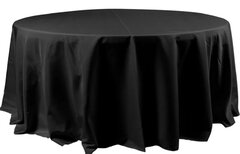 Black round tablecloths 120 inch