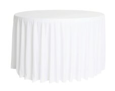 WHITE ROUND TABLECLOTHS 120 INCH