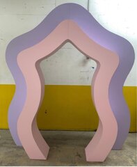 SMALL PINK CURVY ARCH WALL 