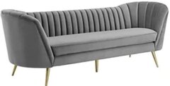 Velvet Gray Love seat