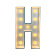4ft- Gold Marquee Letter H - ATL