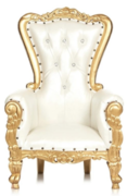 Baby Throne- White and Gold