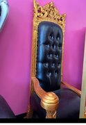 King David Throne Chair- Black and Gold