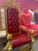 Red and Gold King David Throne