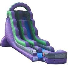 Purple Marble Slide Bounce Inflatable - 15ft