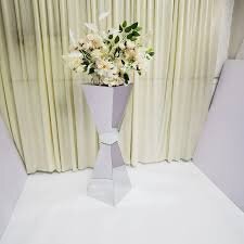 Silver Floral Stand Centerpiece 