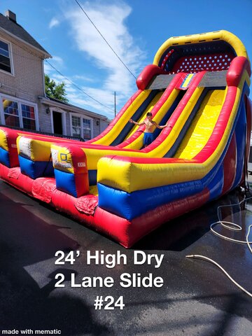 24’ Dry Slide 2 Lane #24 Heavy Dolly-$695