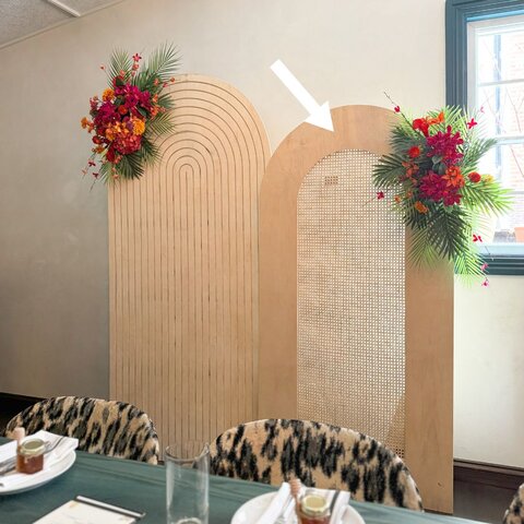 Natural Wood Rattan Wall $85
