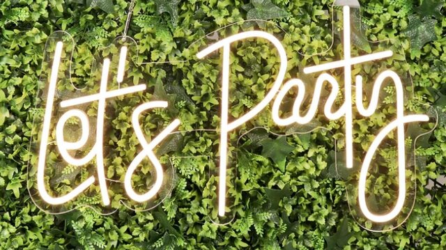 'Let's Party' Sign Light