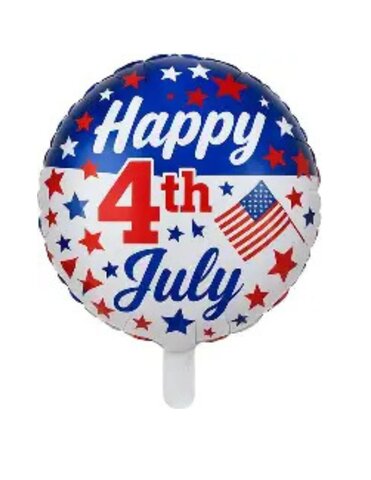 Happy Fourth of Jully Foil Balloons- Assorted 